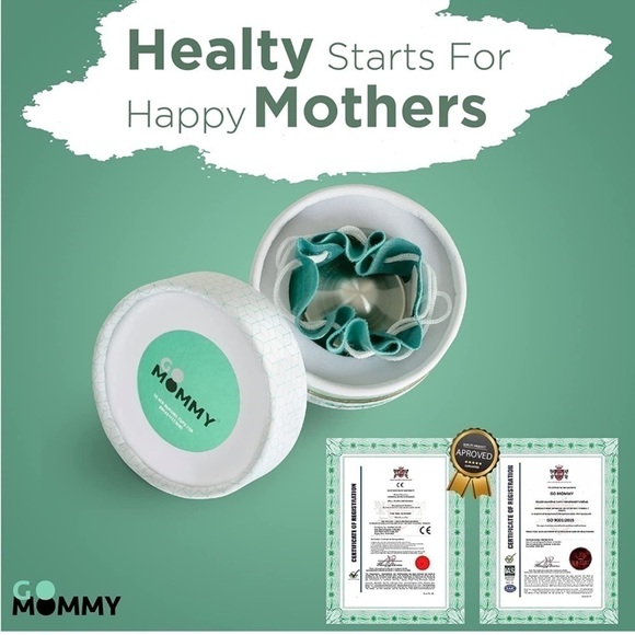 Brand New Go Mommy Silver Nursing Cup Breastfeeding Nipple Protector Shields - Picture 3 of 10